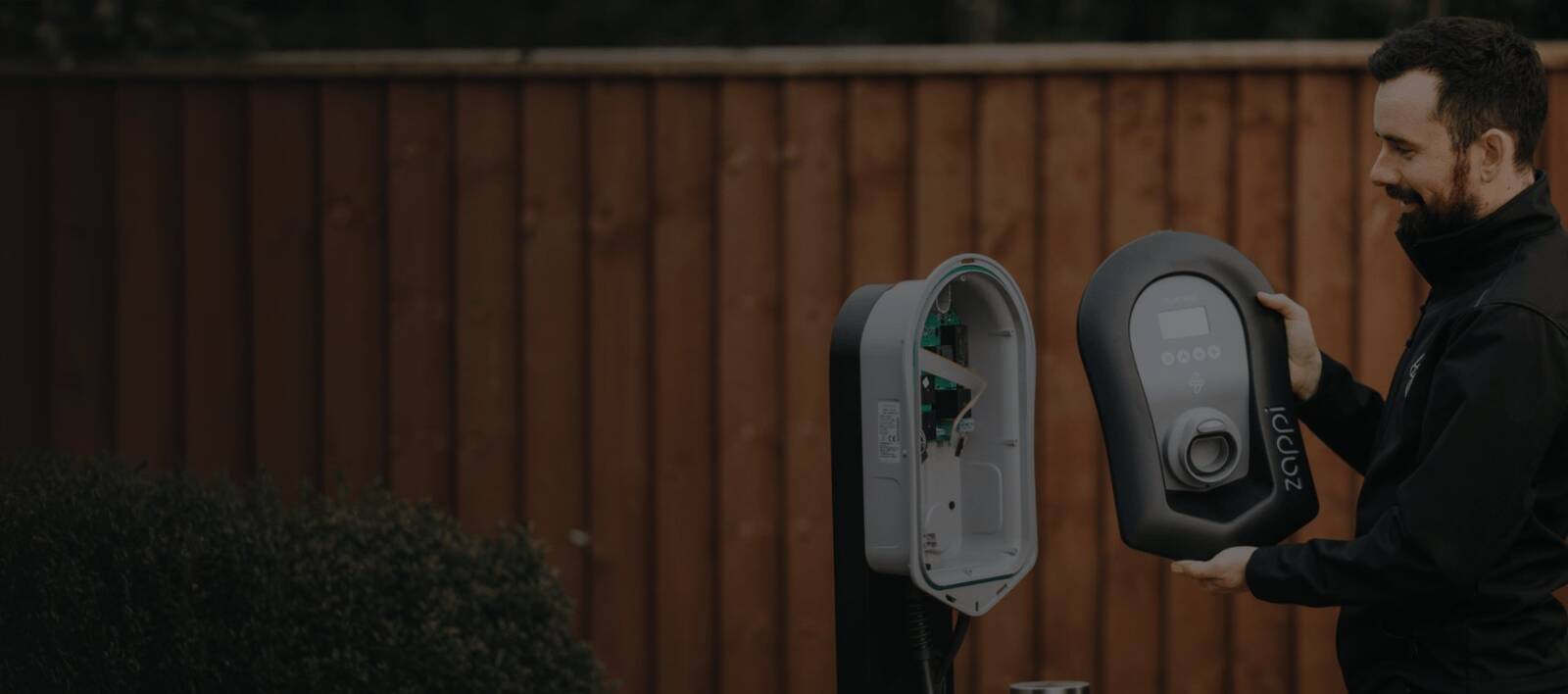 myenergi Zappi 7kW EV charger installed on wall