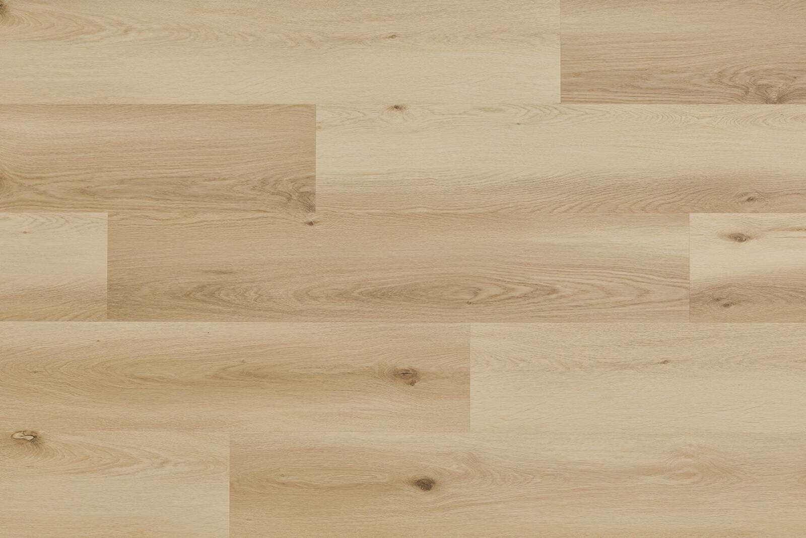 Garden room interior with a natural oak-effect luxury vinyl plank floor