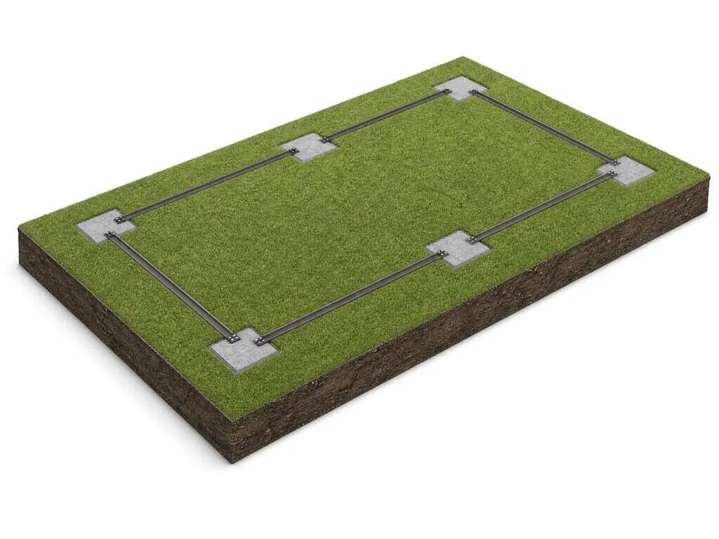 A concrete-block base