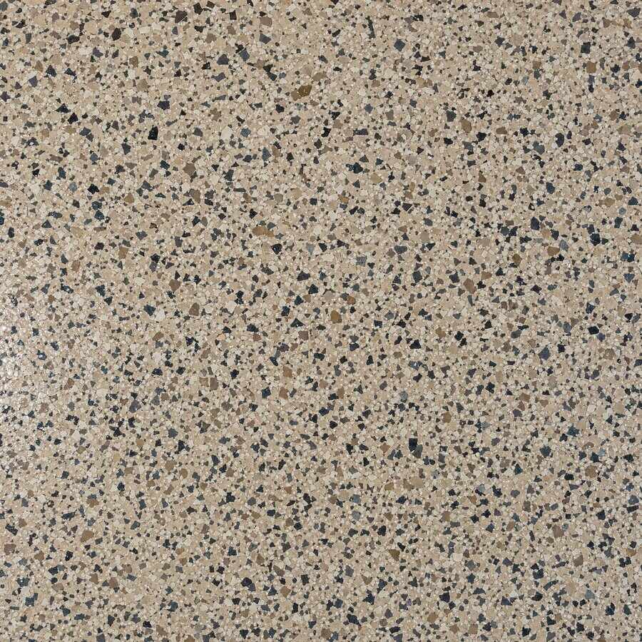 Warm earth resin flake floor blend