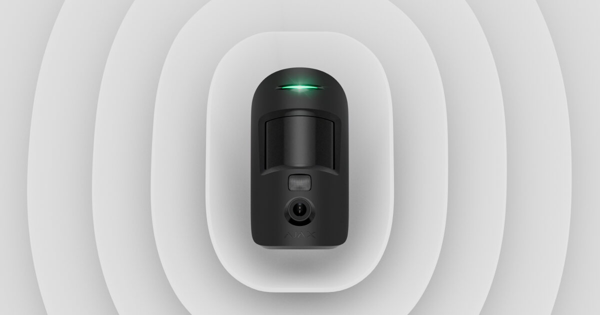 Ajax MotionCam motion detector with built-in camera, black