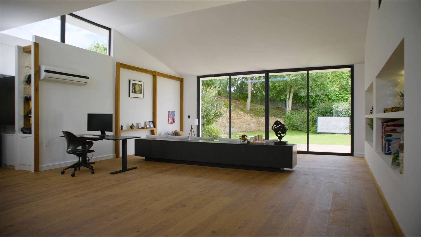 Turnkey garden room interior with Daikin heating and cooling installed